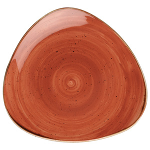 Churchill Stonecast Spiced Orange Triangular Plate 7.75" / 19.2cm