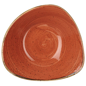 Churchill Stonecast Spiced Orange Triangular Bowl 9.25" / 23.5cm