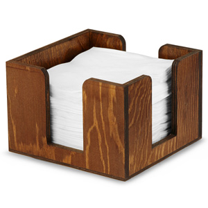 Wooden Cocktail Napkin Caddy Single