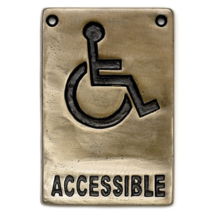 Bronze Toilet Sign Disabled