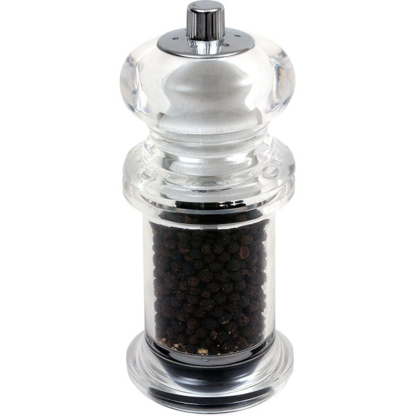 Acrylic Combo Pepper Mill and Salt Shaker with Adjustable