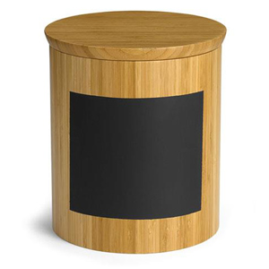 Write On Round Bamboo Riser & Storage Container 23cm