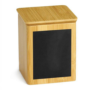 Write On Square Bamboo Riser & Storage Container 10cm x 10cm x 14cm