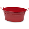 Oval Steel Party Tub Red 43cm