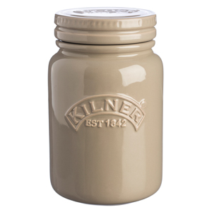 Kilner Ceramic Storage Jars Pebble Grey 0.6ltr