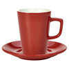 Royal Genware Red Latte Mug and Red Saucer 12oz / 340ml