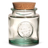 Authentic Recycled Glass Storage Jar with Cork Lid 250ml