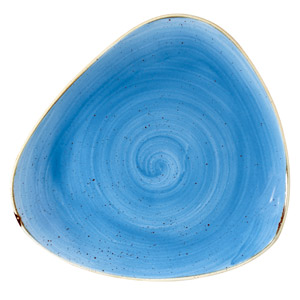 Churchill Stonecast Cornflower Blue Triangular Plate 9 229cm Case Of 12