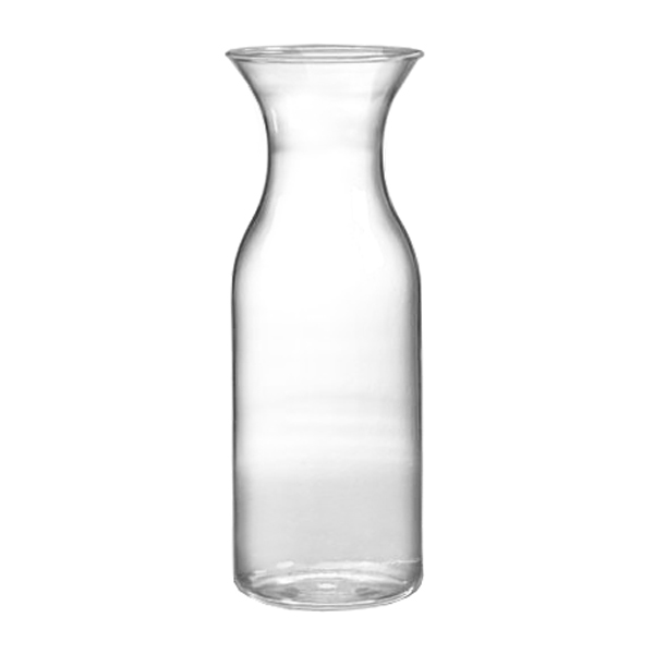 12 Carafes, 35 oz. Clear Large Plastic Wine Carafes with Lid