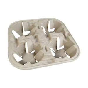 Biodegradable 4 Cup Carrier Case Of 180