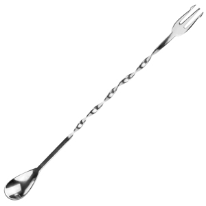 Bar Mixing Spoon with Fork 10inch