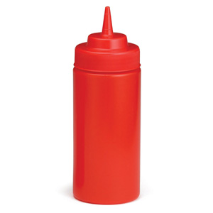 Red Squeeze Sauce Bottle 8oz 235ml Single