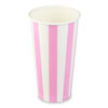 Pink Striped Milkshake Paper Cups 20oz / 568ml
