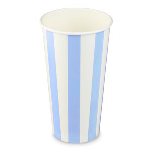 Blue Striped Milkshake Paper Cups 20oz / 568ml