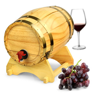Wooden Wine Barrel Dispenser 4.5ltr
