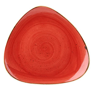 Churchill Stonecast Berry Red Triangular Plate 775 Inch 192cm Case Of 12