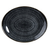 Studio Prints Homespun Orbit Oval Coupe Plate Charcoal Black 12.5inch / 31.7cm