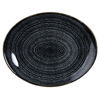 Studio Prints Homespun Orbit Oval Coupe Plate Charcoal Black 10.62inch / 27cm