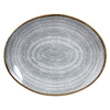Studio Prints Homespun Orbit Oval Coupe Plate Stone Grey 10.62inch / 27cm