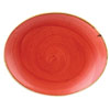 Churchill Stonecast Berry Red Oval Coupe Plate 7.75 inch / 19.2cm
