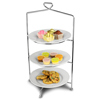 Utopia Savoy 3 Tier Cake Plate Stand 46cm with 23cm Plates