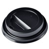 Disposable Black Coffee Cup Sip Lids To Fit 80mm Paper Cups
