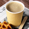 Kraft Ripple Disposable Paper Coffee Cups 8oz / 230ml