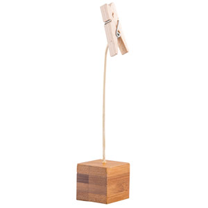 Bamboo Square And Clothes Peg Place Card Holder Case Of 12