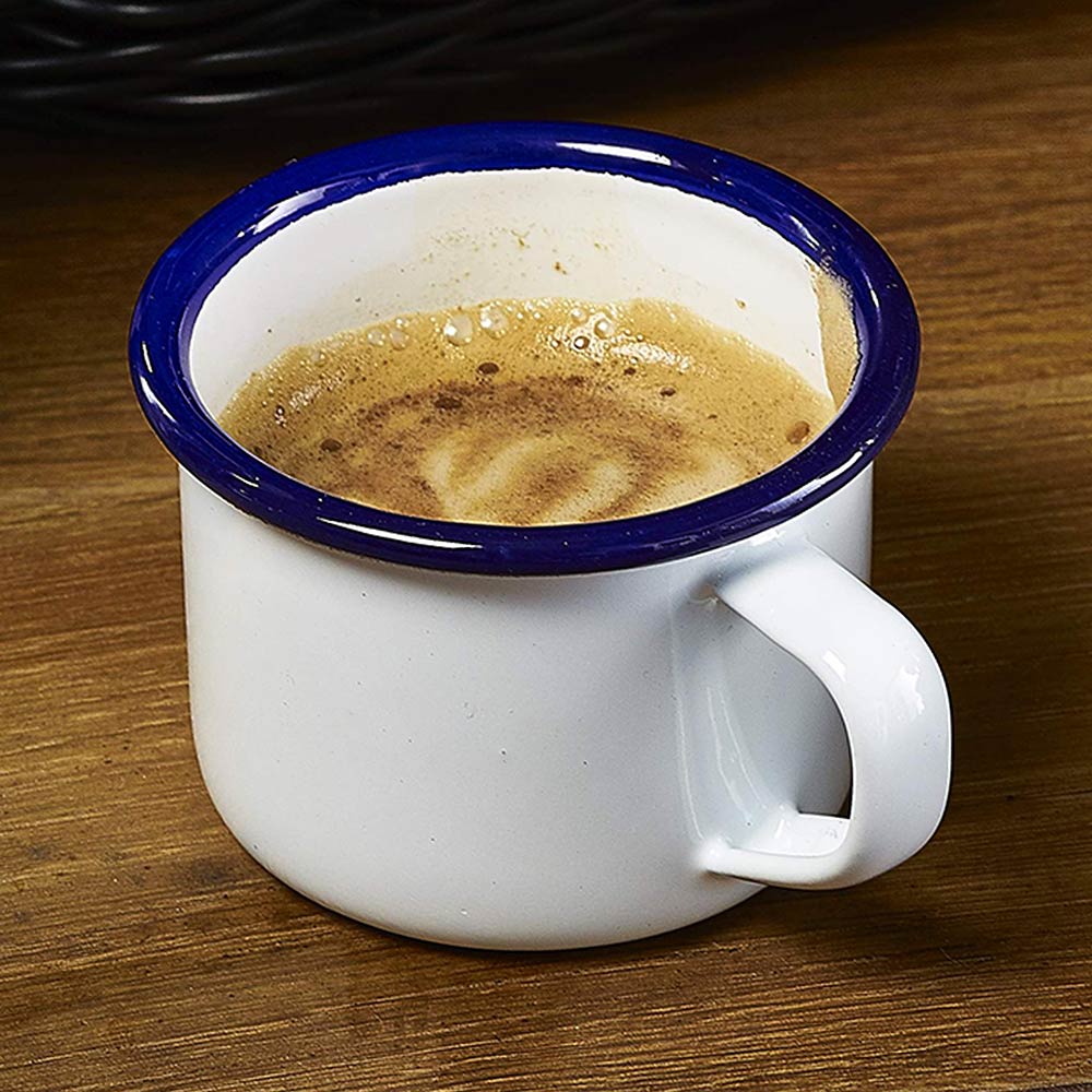 White Enamel Espresso Mug