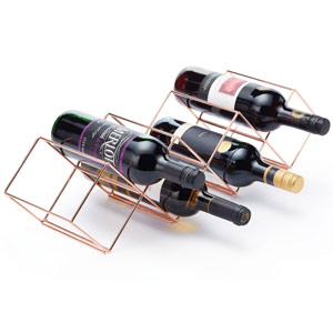 Bar Craft Stackable Copper Finish Wine Rack