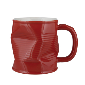 Squashed Tin Can Mug Red 11.25oz / 320ml