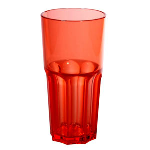 Retro Glass Polycarbonate Tumbers Red 8oz / 220ml