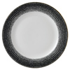 Studio Prints Homespun Rimmed Plate Charcoal Black 10.87inch / 27.6cm