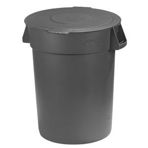 Round Bronco Waste Container with Lid 121ltr