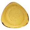Churchill Stonecast Mustard Seed Yellow Triangular Plate 9 Inch / 23cm