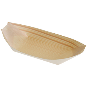 Extra Large Disposable Wood Boats 20.5 x 10cm