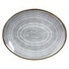 Studio Prints Homespun Orbit Oval Coupe Plate Stone Grey 12.5inch / 31.7cm