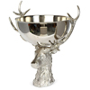 Large Punch Bowl with Stag Stand