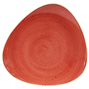 Churchill Stonecast Berry Red Triangular Plate 10.5inch / 26.5cm