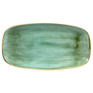 Churchill Stonecast Samphire Green Oblong Plate 14" / 35cm