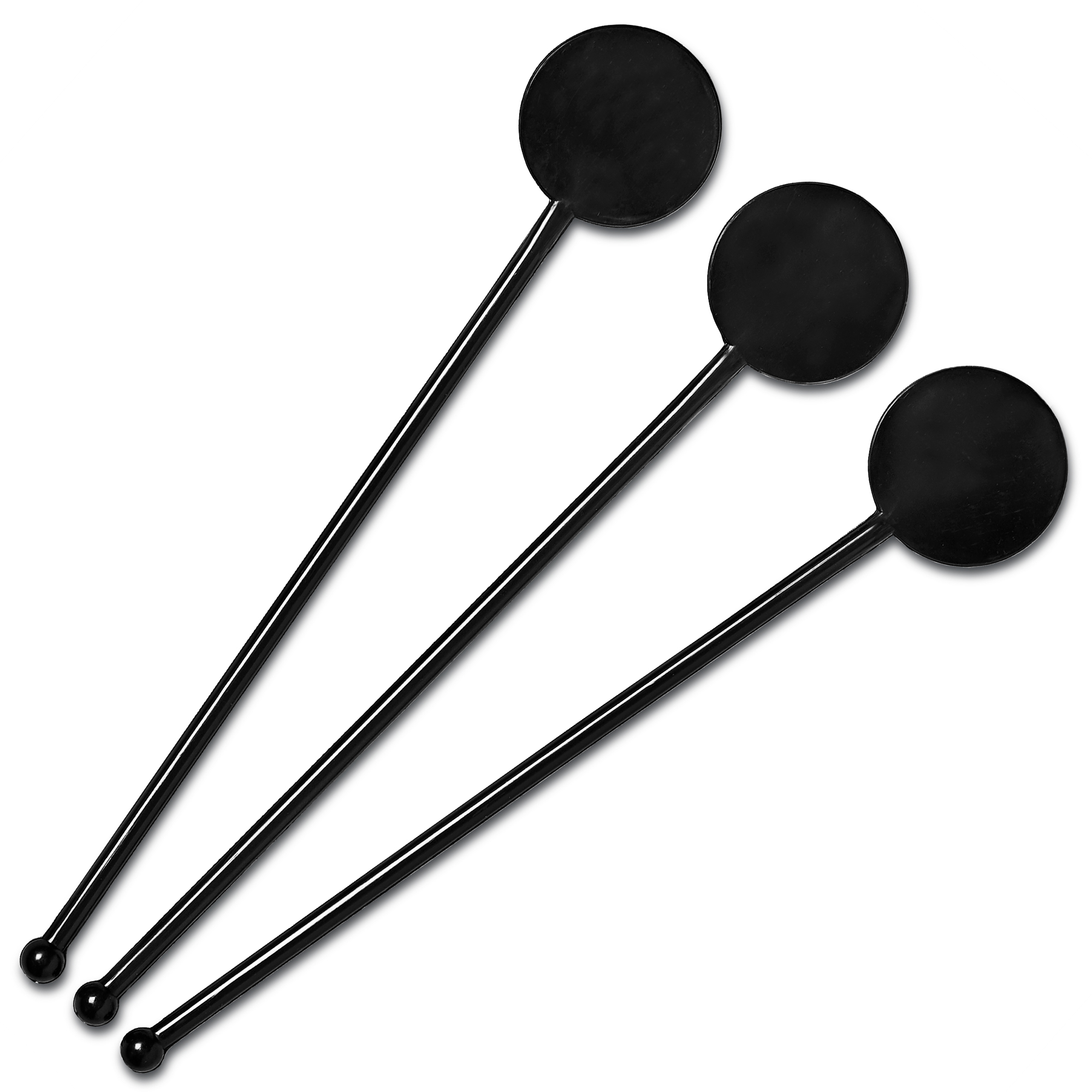 Biodegradable PLA Disc Cocktail Stirrers Black