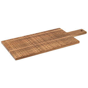 Tribal Handled Wooden Platters 19.7inch / 50cm