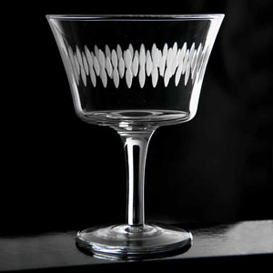 Urban Bar Retro Fizz Engraved Cocktail Glasses 7oz / 200ml