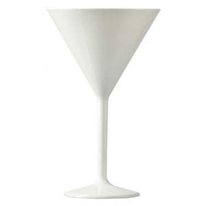 Elite Premium Polycarbonate Martini Glasses White 7oz / 200ml