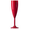 Elite Premium Polycarbonate Champagne Flutes Red 6oz / 187ml