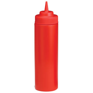 Widemouth Red Squeeze Sauce Bottle 24oz / 710ml
