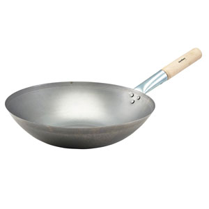 Black Iron Wok Flat Base 14inch / 35.6cm