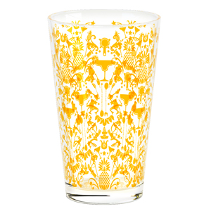 Parma Cocktail Shaker Glass Gold Chase 16oz / 450ml