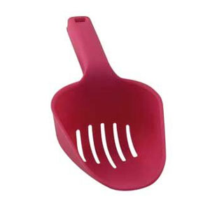 Plastic Slotted Ice Scoop Pink 10oz