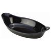 Genware Stoneware Black Oval Eared Dish 6.5inch / 16.5cm
